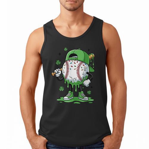 Baseball Drip For Boys Ice Cream Drip Baseball Player Men Tank Top - Sportilla