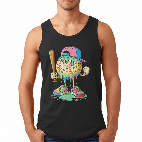 Baseball Drip For Boys Ice Cream Drip Baseball Sport Men Tank Top - Sportilla