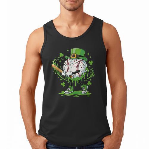 Baseball Drip For Boys Ice Cream Drip Youth St Patricks Day Men Tank Top - Sportilla