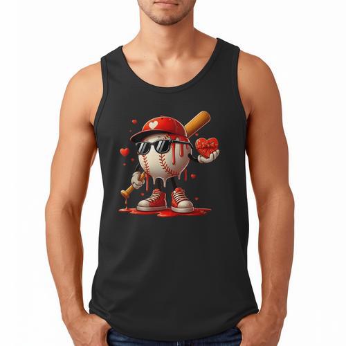 Baseball Drip Ice Cream Apparel Youth Boy Valentine Men Tank Top - Sportilla