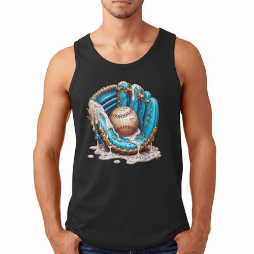 Baseball Drip Ice Cream Sprinkless Glove Boy Kid Men Tank Top - Sportilla