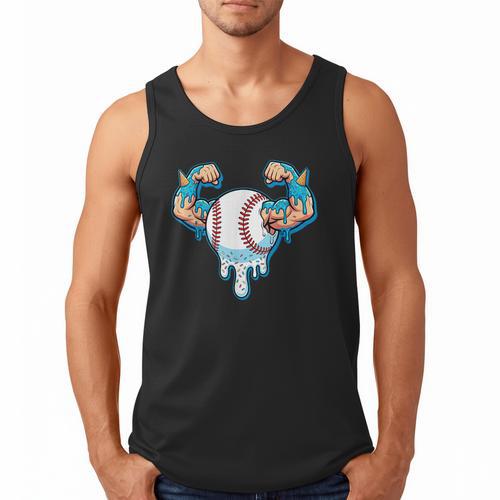 Baseball Drip Ice Cream Strong Character Men Tank Top - Sportilla