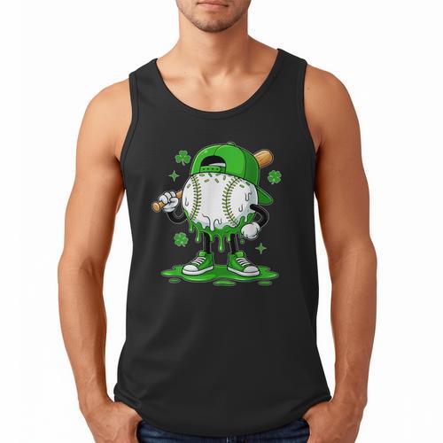 Baseball Drip Icecream Apparel Youth Boy St Patrick's Day Men Tank Top - Sportilla