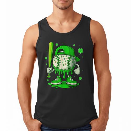 Baseball Drip Icecream Apparel Youth Boy St Patricks Day Men Tank Top - Sportilla