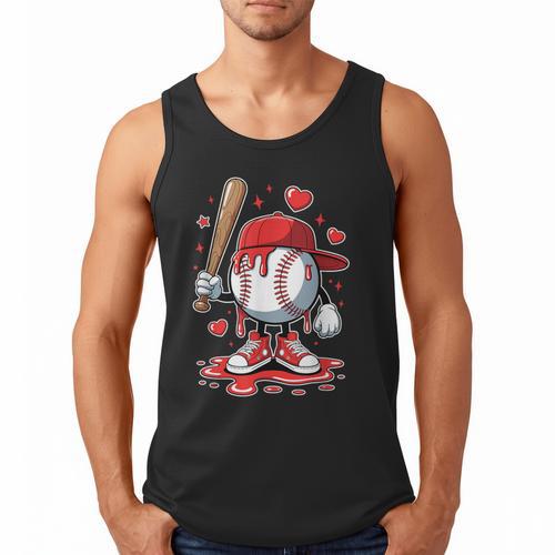 Baseball Drip Icecream Apparel Youth Boy Valentine Men Tank Top - Sportilla
