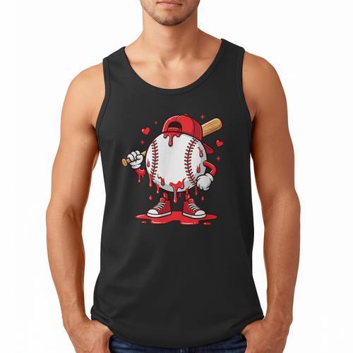 Baseball Drip Icecream Men Boy Valentine Men Tank Top - Sportilla