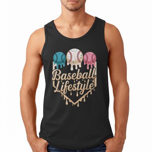 Baseball Drip Icecream Men Tank Top - Sportilla
