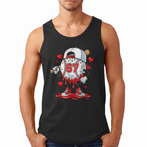 Baseball Drip Icecream Valentine 67 Meme Tees Men Youth Boys Men Tank Top - Sportilla