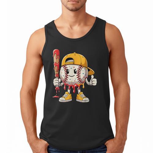 Baseball Drip Baseball Life Style 101 Apparel Youth Men Tank Top - Sportilla