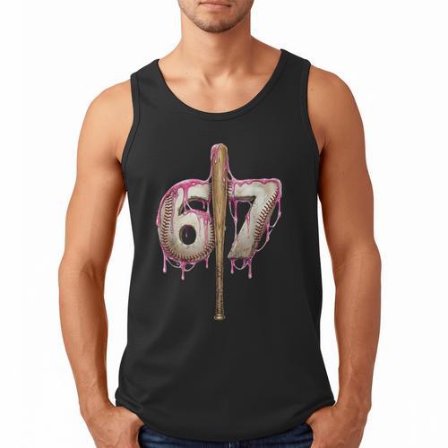 Baseball Drip Number 67 Sports Player Six Seven Meme Fan Men Tank Top - Sportilla