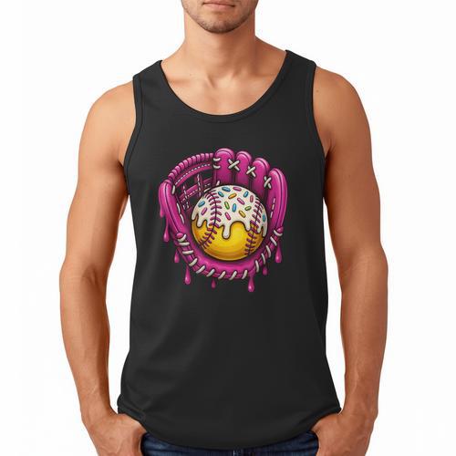 Baseball Drip Pink Glove Respect The Drip Youth Boys Girls Men Tank Top - Sportilla