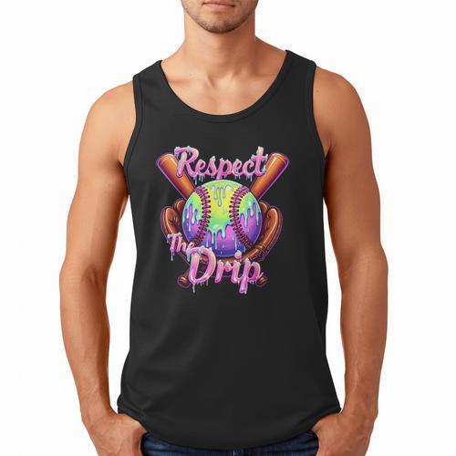 Baseball Drip Respect The Drip Purple Ice Cream Sprinkles Men Tank Top - Sportilla