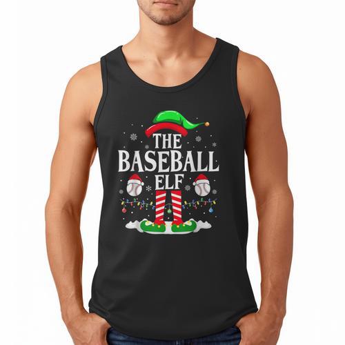 The Baseball Elf Christmas Sport Lovers Xmas Elf Men Tank Top - Sportilla