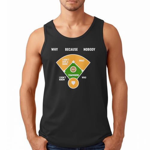Baseball Father's Day Joke Vintage Baseball Dad Men Tank Top - Sportilla