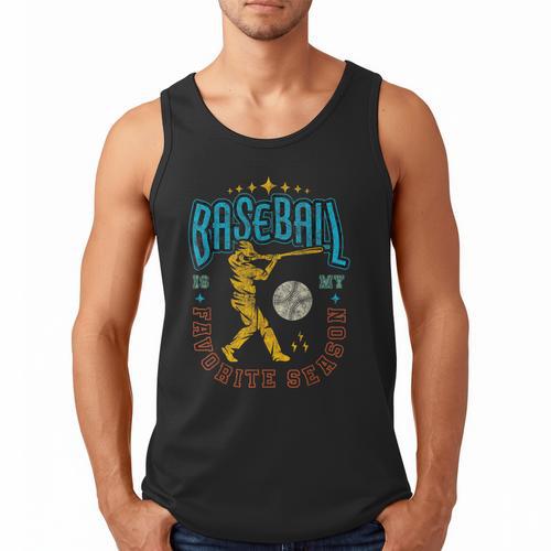 Baseball Is My Favorite Season Player Coach Fan Game Day Men Tank Top - Sportilla