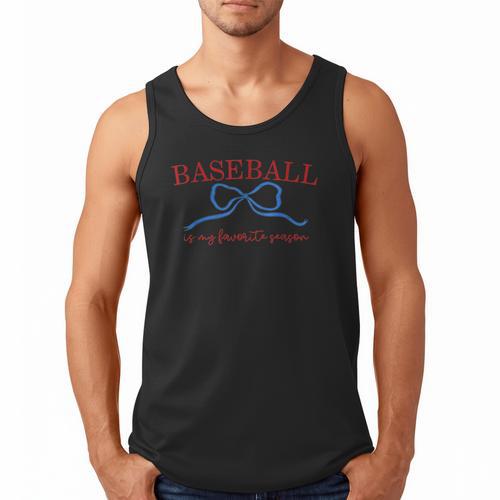 Baseball Is My Favorite Season Shirt Baseball Season Vibes Men Tank Top - Sportilla