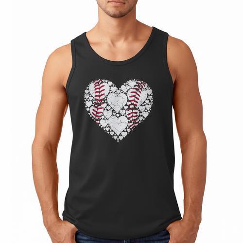 Baseball Heart Love Game Sports Fan Game Day Men Tank Top - Sportilla