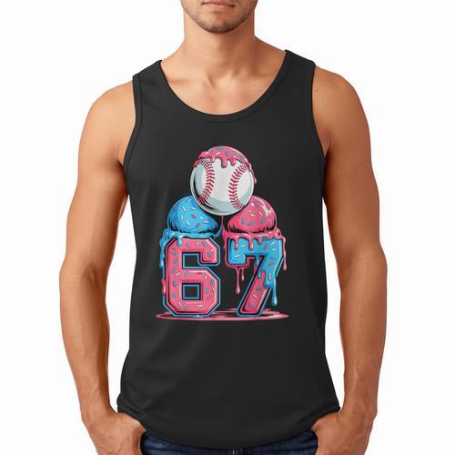 Baseball Ice Cream Drip Six Seven Gen Alpha Meme 67 Men Tank Top - Sportilla