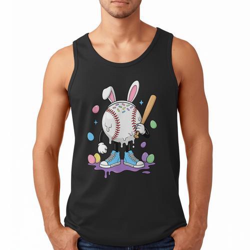 Baseball Ice Cream Drip Youth Boys Cute Easter Sports Men Tank Top - Sportilla