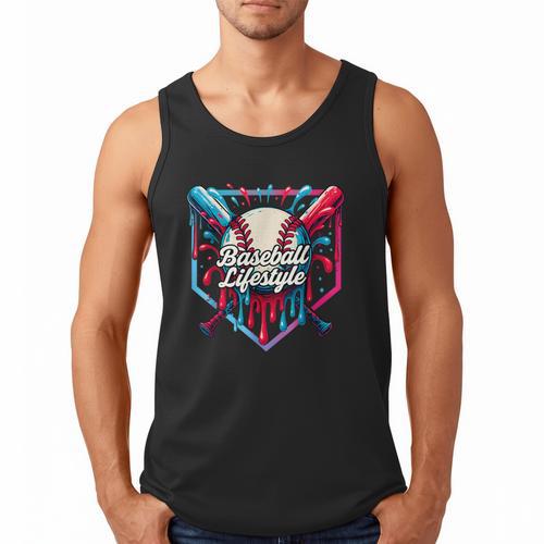 Baseball Lifestyle Shirt Youth Baseball Drip Icecream Boys Men Tank Top - Sportilla