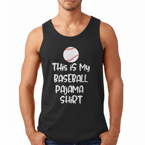 This Is My Baseball Pajama Shirt For Players Teens Boys Girl Men Tank Top - Sportilla