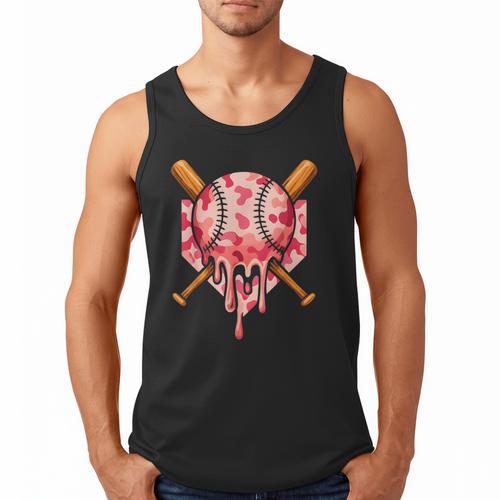 Baseball Pink Camo Ice Cream Youth Boys Girls Men Tank Top - Sportilla