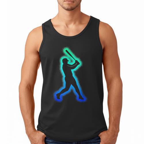 Baseball Player Graphic Men Tank Top - Sportilla