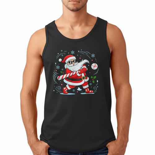 Baseball Santa 67 Christmas Xmas Pajamas Boys Kid Men Tank Top - Sportilla