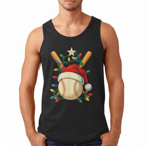 Baseball Santa Christmas Ball Baseball Lover Player Boys Men Tank Top - Sportilla