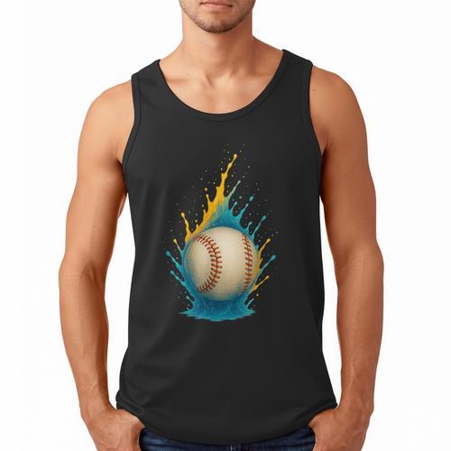 Baseball Splash Team Player For Kids Men Women Men Tank Top - Sportilla