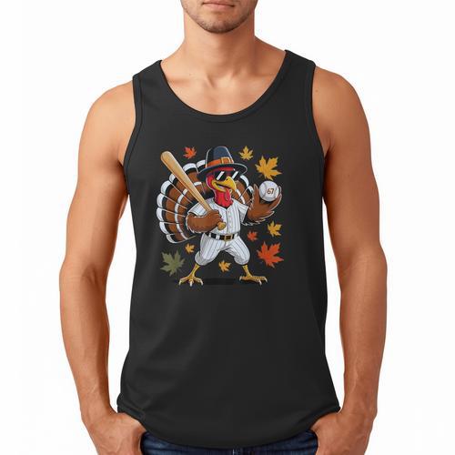 Baseball Turkey 67 Meme Thanksgiving For Boys Toddlers Kid Men Tank Top - Sportilla