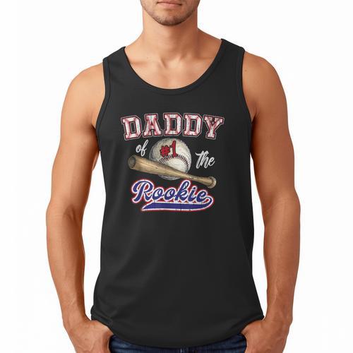 Birthday Baseball Dad Daddy Of The 1st One Rookie Vintage Men Tank Top - Sportilla