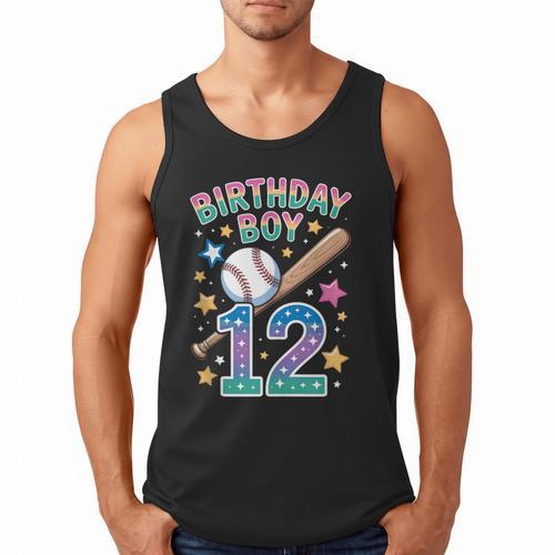 Birthday Boy 12th Birthday Baseball Men Tank Top - Sportilla