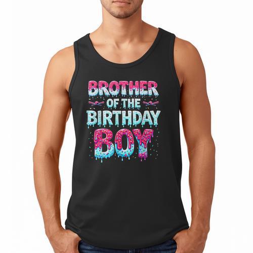 Brother Of The Birthday Boy Ice Cream Baseball Family Party Men Tank Top - Sportilla