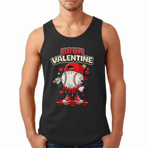 Bruh Valentine Baseball Drip Icecream Apparel Men Youth Boys Men Tank Top - Sportilla
