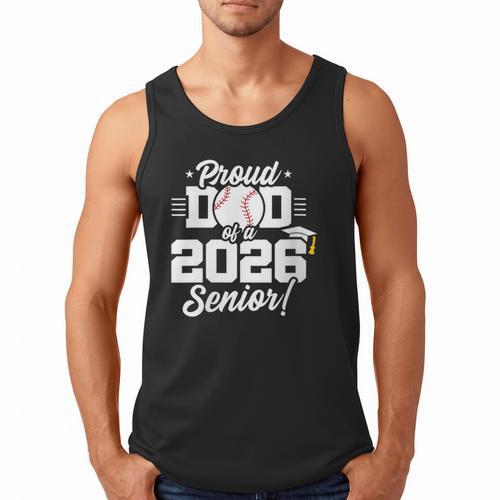 Class Of 2026 Senior Year Baseball Dad Senior 2026 Men Tank Top - Sportilla