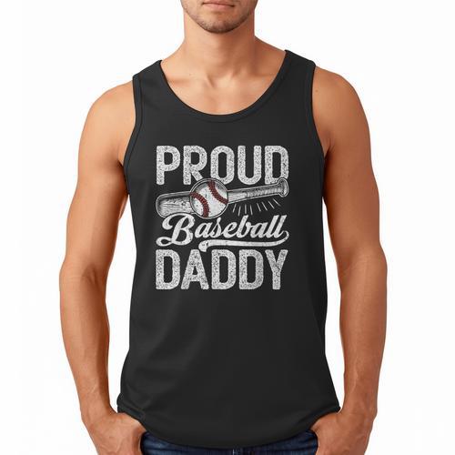 Dad Baseball Men Vintage Proud Baseball Daddy Men Tank Top - Sportilla