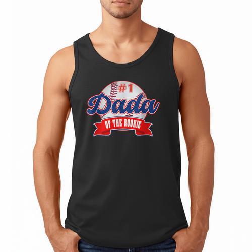Dada Rookie Of Year 1st Birthday Baseball Theme Matching Men Tank Top - Sportilla