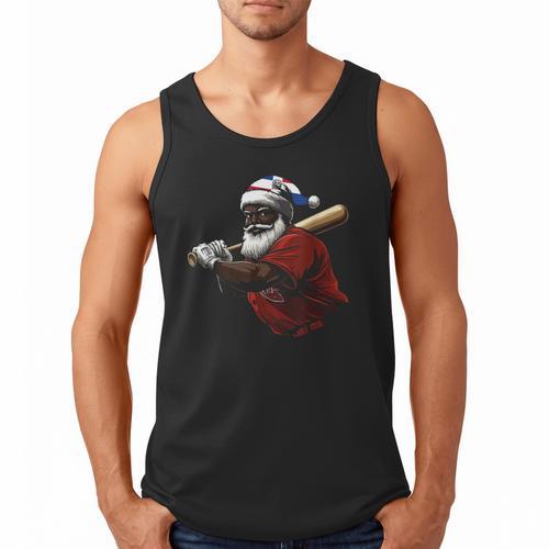 Dominican Republic Santa Christmas Baseball Beisbol Men Tank Top - Sportilla