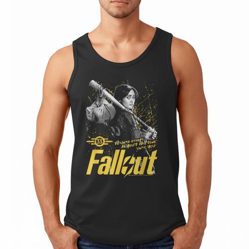 Fallout TV Series Lucy Do Unto Others Baseball Bat Gamer Men Tank Top - Sportilla