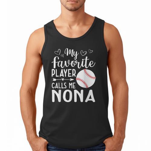 My Favorite Player Calls Me Nona Baseball Player Men Tank Top - Sportilla