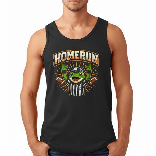 Football Referee Touchdown Baseball Homerun Frog Men Tank Top - Sportilla