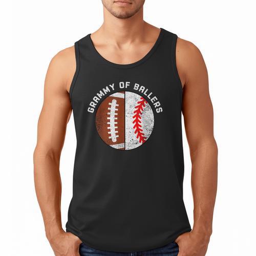 Grammy Of Ballers Football Baseball Grandma Grammy Men Tank Top - Sportilla