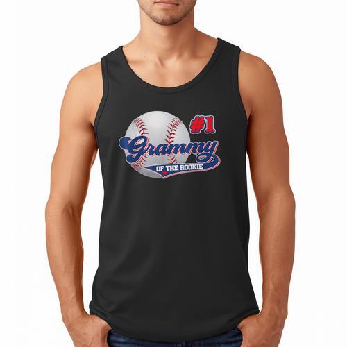 Grammy Rookie Of Year 1st Birthday Baseball Theme Matching Men Tank Top - Sportilla
