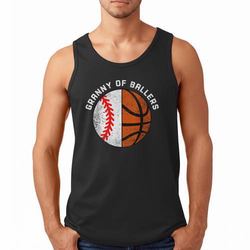 Granny Of Ballers Baseball Basketball Grandma Granny Men Tank Top - Sportilla