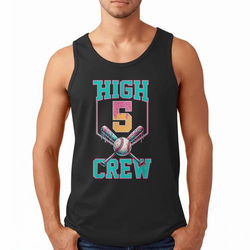 Hi 5 Birthday Party Decorations For Boy Baseball Drip 5th Men Tank Top - Sportilla