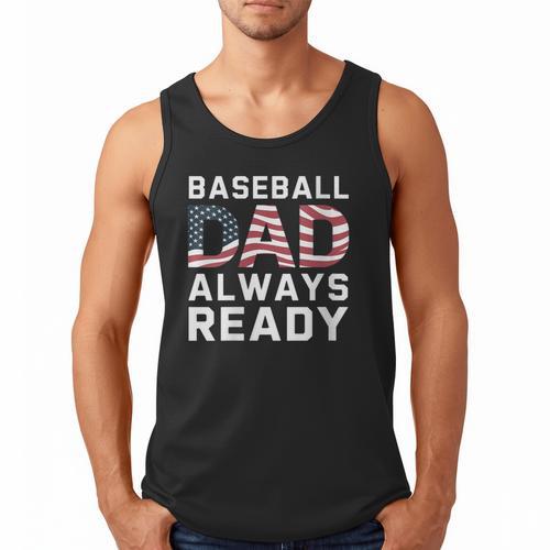 Homerun Baseball Dad Baseball Lovers Father Fathers Day Men Tank Top - Sportilla