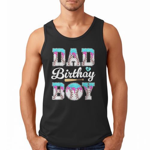 Ice Cream Baseball Dad Birthday Boy Drip Bat Sweet Baseball Men Tank Top - Sportilla