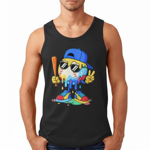 Ice Cream Baseball Drip Spots Sprinkle For Boys Youth Kids Men Tank Top - Sportilla