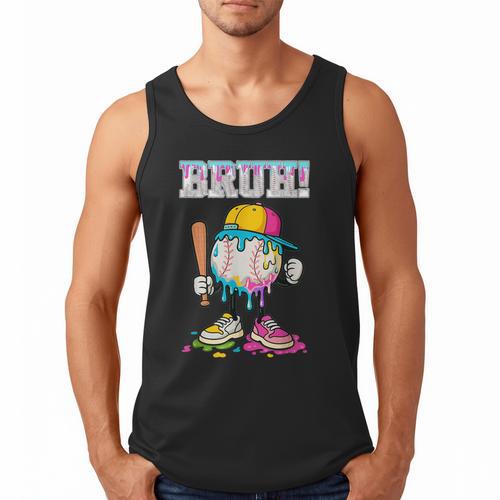 Ice Cream Drip Baseball Bruh Baseball Drip Boy Youth Men Tank Top - Sportilla